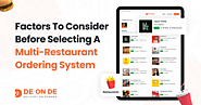 Multi-Restaurant Ordering System- Factors to Consider Before Selecting