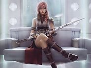 Final Fantasy Wigs, Final Fantasy Lightning Pink 70cm Cosplay Wig -- CosplaySuperDeal.com