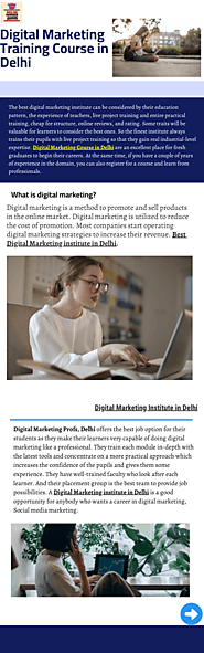 Digital Marketing Training Course in Delhi - by Brij Bhushan [Infographic]