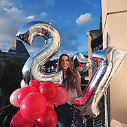 decoracion de cumpleaños para mujer sencilla con globos