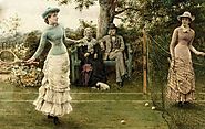 A Game of Tennis by George Goodwin Kilburne (English, 1839 - 1924)