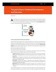 The goal of Early Childhood Development and Education by Lollipops Daycare - Issuu