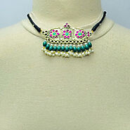 Afghan Jewelry Set, Pearls and Beads Jewelry Set, Tribal Choker With E – Vintarust