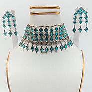 Ethnic Turquoise Mirror Jewelry Set – Vintarust