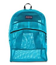 JanSport® Mesh Backpack 13.8x6.5x18.6"H- Bags - Color Blue - Semi-transparent design and Super-lightweight - Makes it...
