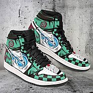 Demon Slayer Shoes Custom Tanjiro Water Breathing Sneakers 2022