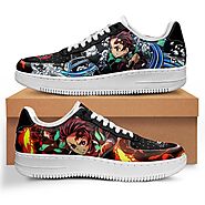 Tanjiro Sun And Water Custom Shoes Air Force | Demon Slayer Clothing