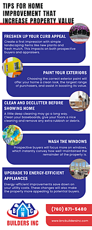 Tips For Home Improvement That Increase Property Value [Infographic]