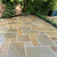 Rippon Buff Indian Sandstone Paving Slabs | Calibrated Patio Packs