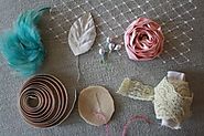 How to Make a Lace Elastic Baby Headband with Birdcage Veil, Feathers and Fabric Flower Tutorial