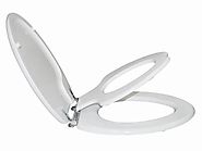 TOPSEAT 6TSTE9999SL TinyHiney Potty® Elongated Adult/Child Toilet seat, Chromed Slow Close Metal Hinges, White