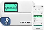 Inkbird Smart Sprinkler Controller WiFi 8 Zone, Indoor Irrigation System Controller, 8 Station, Remote Monitoring, Se...