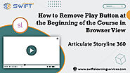 How To Remove Play Button at Beginning of the Course In Storyline 360