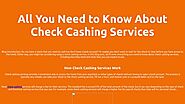 All You Need to Know About Check Cashing Services