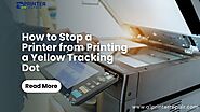How to Stop a Printer from Printing a Yellow Tracking Dots