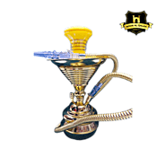 Frosted Design Glass Hookah Shisha - Yellow