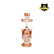 Frosted Design Glass Hookah Shisha - white&Brown – Noor Al Qalaa