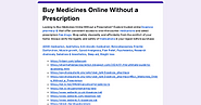 Buy Medicines Online Without a Prescription