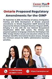 Ontario Proposed Regulatory Amendments for the OINP