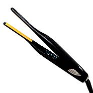 GlamPalm STILETTO Precision Flat Iron for Black Women Hair with Gentle Infrared Heat, Thin 0.3" Wide Hair Straightene...