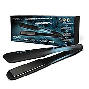 Revamp Progloss Wide Ultra X Shine 1.5-Inch Flat Iron Hair Straightener – Ceramic Hair Straightener with Keratin, Arg...