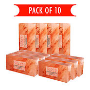 Himalayan Salt Bricks Pack of 10 Size 8x4x2 Salt Tiles Build Salt Wall Panel | eBay