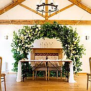8ft Green Round Eucalyptus Leaf Wedding Arch - Decorative Arch for Wedding, Party and Photography Backdrop - Floral D...