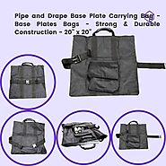 Pipe and Drape Base Plate Carrying Bag - Base Plates Bags - Strong & Durable Construction - 20” x 20”