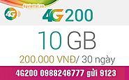 Đăng ký gói 4G200 Viettel miễn phí 10GB data truy cập mạng tốc độ cao