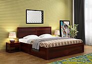 Buy Solid Wood Bed king Size - PlusOne