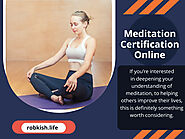 Meditation Certification Online