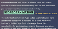 BENEFITS OF AN ANIMATION COURSE - Infogram