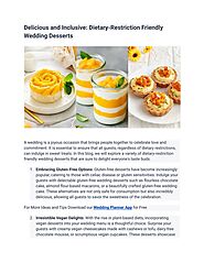 PPT - Delicious and Inclusive_ Dietary-Restriction Friendly Wedding Desserts PowerPoint Presentation - ID:12235076