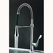 Contemporary Spring Kitchen Faucet with Color Changing LED Light At FaucetsDeal.com