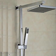 Contemporary Elegant Shower Faucet with 8 inch Shower head At FaucetsDeal.com