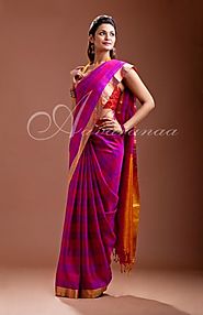 Buy Kancheepuram Silk Sarees Online | Kanjeevaram Silk Sarees Shopping India - Aavaranaa