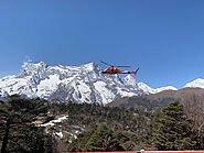 Everest Base camp helicopter tour flight routes for landing