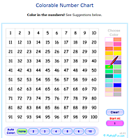 Colorable Number Chart