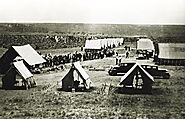 Photo of a CCC Tent Camp at Palo Duro Canyon