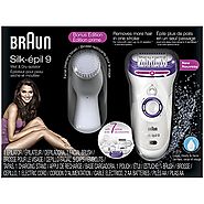 Braun Silk-Epil Bonus Edition Wet and Dry Cordless Epilator with 7 Extras Facial Cleansing Brush
