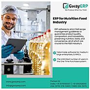 ERP for Nutrition Food Industry :