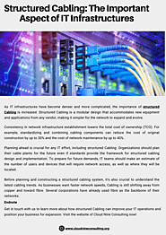 Structured Cabling: The Important Aspect of IT Infrastructures