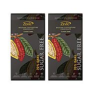 Zevic 70% Belgian Dark Chocolate with Stevia - Sugarfree (8 Pcs) - Pack of 2