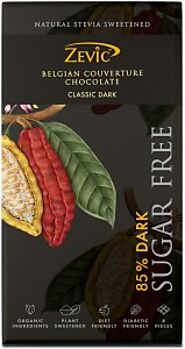 Zevic 85% Dark Belgian Chocolate Sugar Free | No Added Sugar | Chocolate Made with Stevia Bars Price in India - Buy Z...