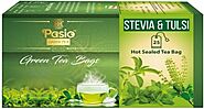 PASIO Green Tea With Stevia & Tulsi Leaf (25 Bags) Herbs Green Tea Box Price in India - Buy PASIO Green Tea With Stev...