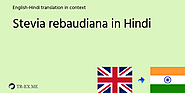 STEVIA REBAUDIANA मीनिंग इन हिंदी - हिंदी अनुवाद