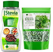 Bliss of Earth 99.8% REB-A Stevia Powder & Certified Organic Stevia Leaves Combo, Sugarfree & Zero Calories (Pack Of ...