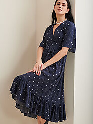 Shop Blue Dresses for Women Online at Femella