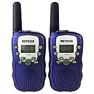 Retevis RT-388 Two Way Radio UHF 462.5625-467.7250MHz 22CH Kids Walkie Talkie with Flashlight (Blue,1 Pair)