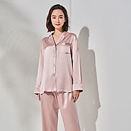 Women's Long Sleeve Charmeuse Silk Pajama Set